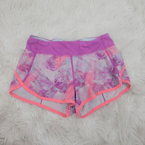 Ivivva By Lululemon Speed Shorts Girl's Size 14 Multicolor Lined Pink - Picture 1 of 6